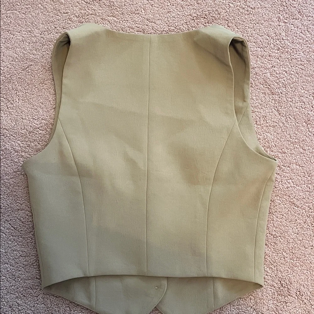 Wilfred Tan Wool Blend Button-Front Vest - Picture 4 of 9